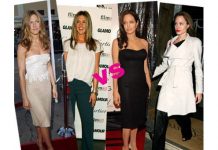 Red carpet look: Angelina Jolie vs. Jennifer Aniston