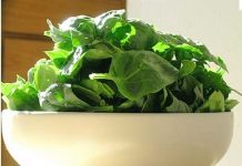 Salata de dieta cu spanac verde