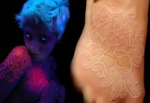 Tatuajele din cearneala albă – cel mai nou trend printre celebrități